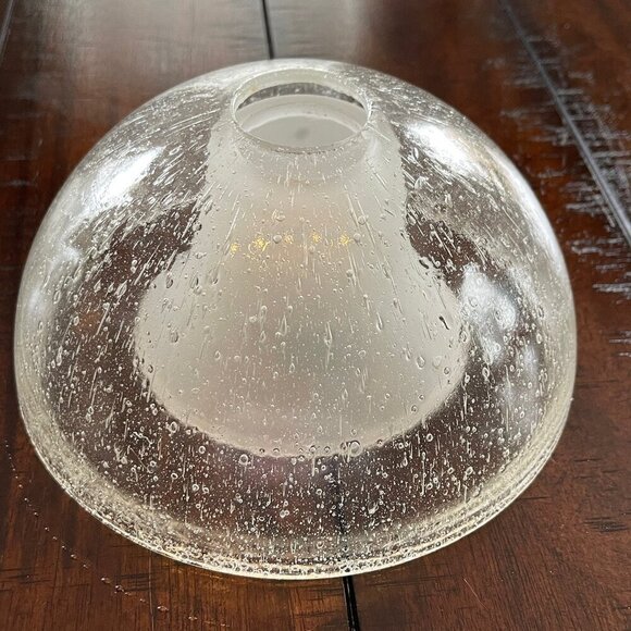 Vintage Antique Retro Chic Clear Bubble Glass Vanity Light Covers 6 pc Set - Picture 2 of 6